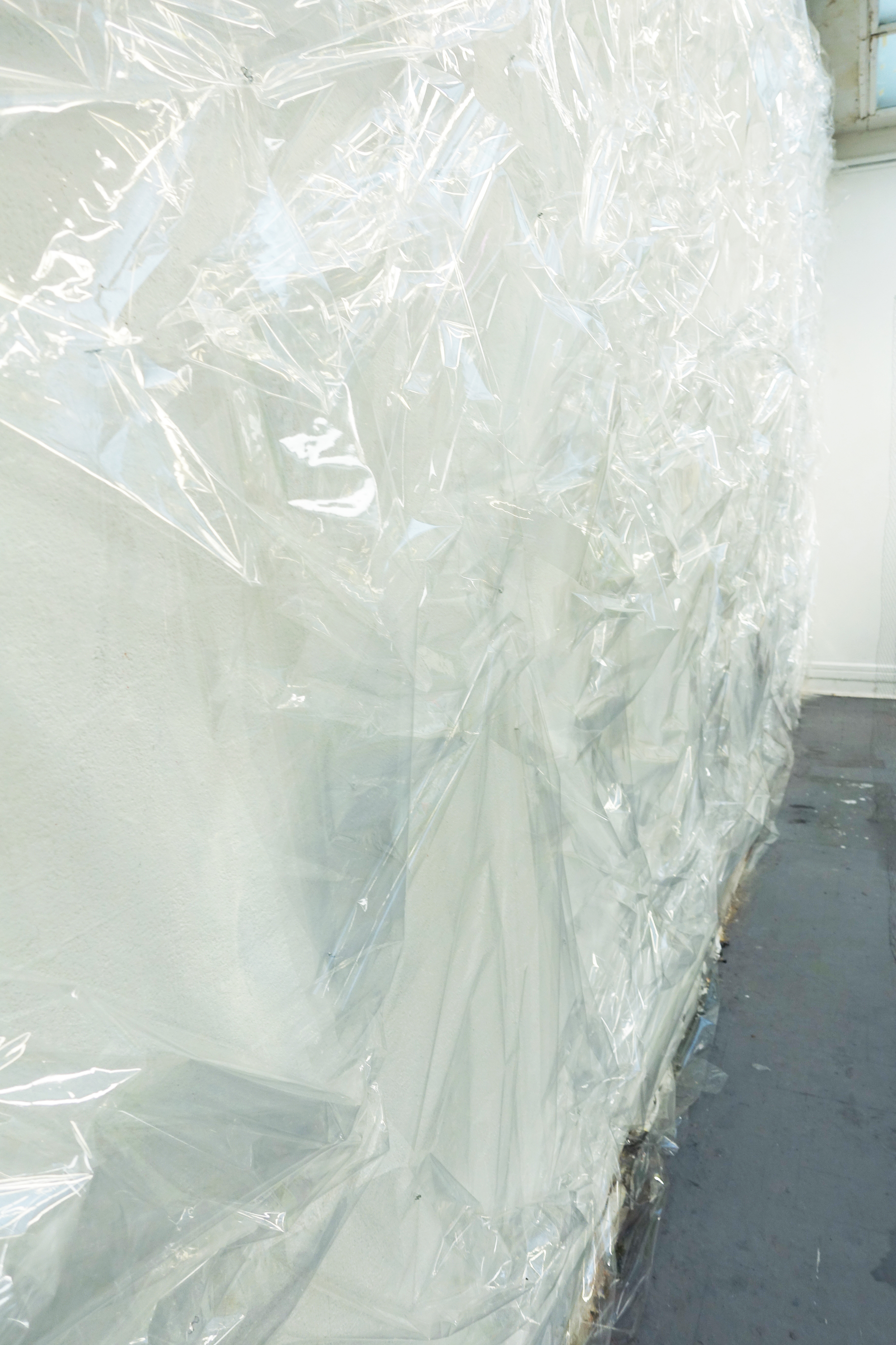 Giuseppina Giordano, untitled, 2018 plastic wrap / environmental dimensions